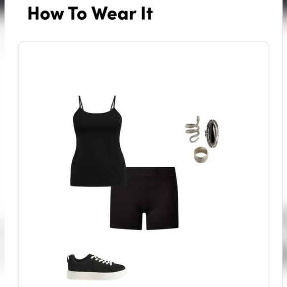 Torrid Foxy Cami: Black Fitted Camisole Sleeveless Top - Picture 10 of 11